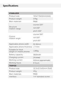 isteady M01 integrated light Gimbal